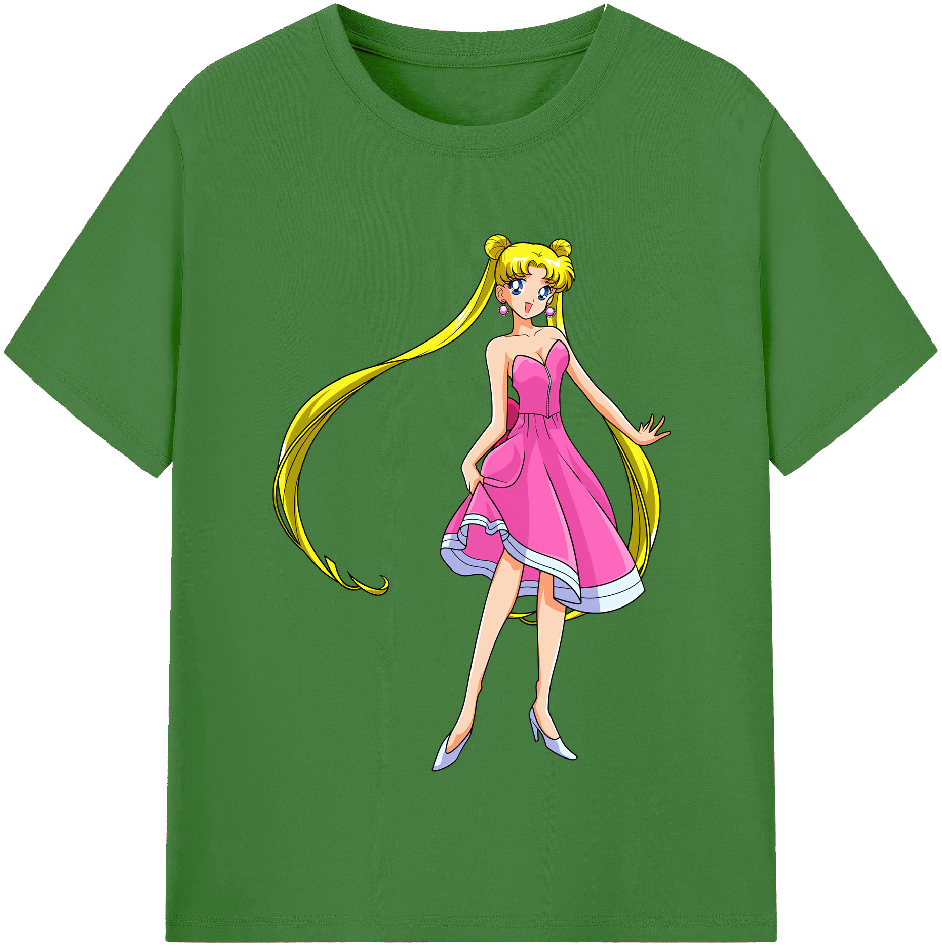 （画像用） 美少女戦士セーラームーン 愛野 美奈子 あいの みなこ Sailor Moon Aino Minako レディースカジュアルプリントTシャツ（綿100％）